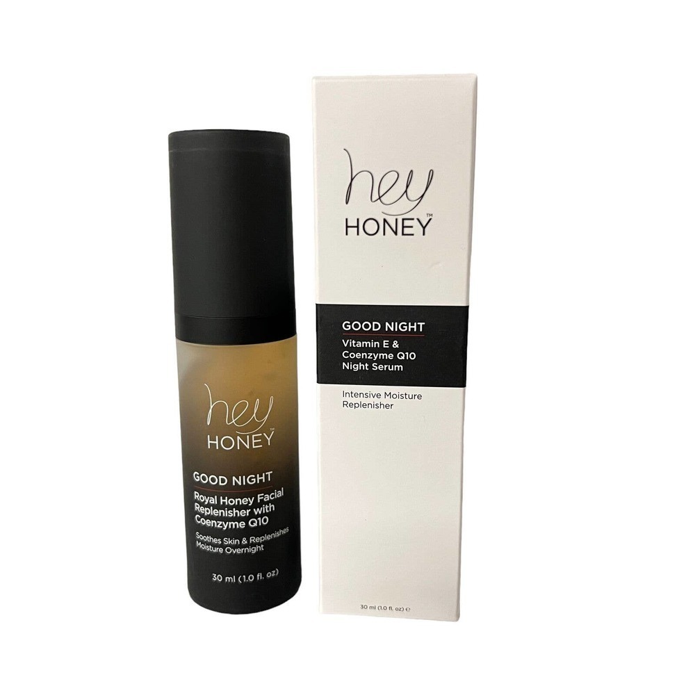 Hey Honey Good Night CoQ10 Night Serum Intensive Moisture Replenisher 1 Fl oz